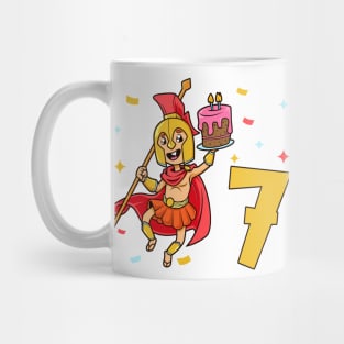 I am 7 with Spartan - kids birthday 7 years old Mug